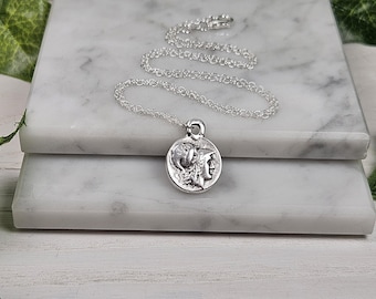 Athena Coin Necklace, Greek Goddess, Greek Mythology, Devotional Deity Based Jewelry, Hellenic