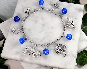 Atalanta charm bracelet, greek mythology, greek god, hellenic jewelry