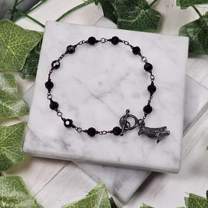The Morrigan devotional bracelet, wire wrapped jewelry, celtic goddess, mythology, deity based jewelry
