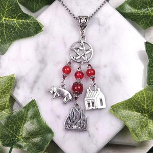 Neith necklace, Egyptian Goddess, wire wrapped jewelry, kemetic, pagan