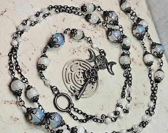 Hecate necklace, greek goddess, greek mythology, prayer bead jewelry