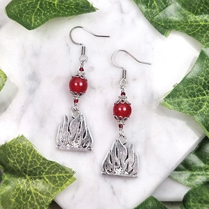 Hestia earrings, wire wrapped, greek goddess, greek mythology inspired jewelry, deity based, hellenic