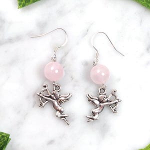 Cupid earrings, roman mythology, Eros