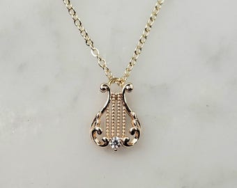 Apollo necklace, Apollon's Lyre, Musical harp, greek mythology, deity based jewerly