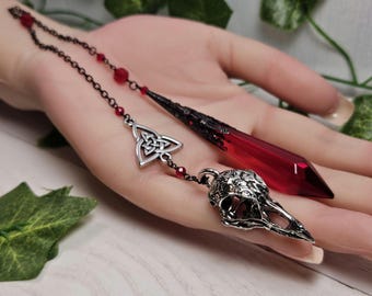 The Morrigan pendulum, celtic goddess divination tool, psychic reading, talk with spirits, deity work, altar offering, witchy gift