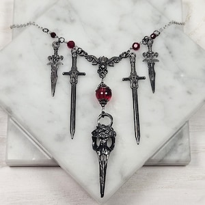 The Morrigan celtic goddess necklace, Morrigan devotional jewelry, celtic, mythology, witchy gift, raven, crow, corvid, wiccan, pagan