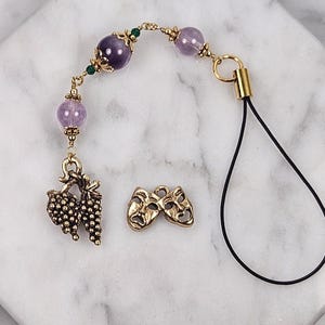 Dionysus Phone Charm, Bag Charm, Devotional, Deity Based, Greek God, Greek Mythology, Hellenic