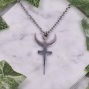 Hades Necklace, Greek God, Greek Mythology, Symbol Of Hades, Bident, Stainless Steel Jewelry
