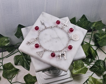 Set charm bracelet, Seth egyptian god, kemetic jewelry