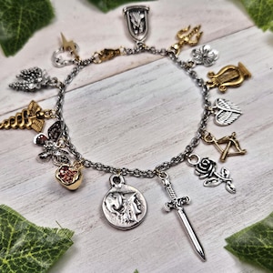 Greek Gods And Goddessess Charm Bracelet, Greek Mythology, Devotional Deity Based Jewelry, Hellenic
