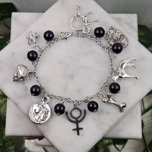 Hades Charm Bracelet, Greek God, Greek Mythology, Devotional Deity Based Jewelry, Hellenic