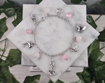 Aphrodite charm bracelet, greek mythology, greek goddess, wire wrapped deity based jewelry, hellenic, altar offering,