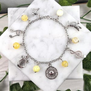 Apollo charm bracelet, greek mythology, greek god, hellenic devotional jewelry