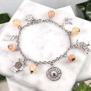 Apollo charm bracelet, greek mythology, greek god, hellenic jewelry
