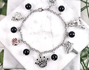 Persephone charm bracelet, greek goddess, greek mythology jewelry, deity based