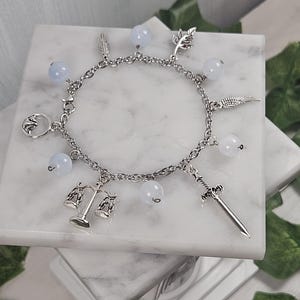 Adrastea charm bracelet, greek mythology, greek god, hellenic jewelry