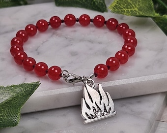 Hestia charm bracelet, greek mythology, greek god, deity based,  hellenic jewelry, a part of Jennifer Nicole's "Devotee" collection