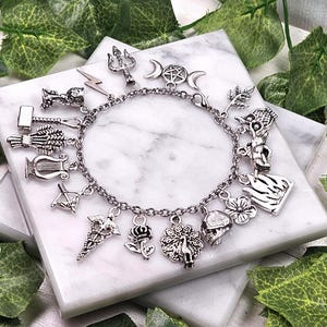 Greek Gods + Goddessess charm bracelet, greek mythology, deity based jewelry, hellenic, great as a gift