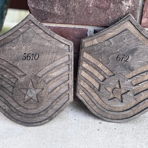 Large Master Sergeant Wood Cut out