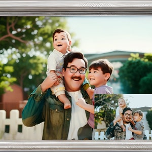 Aangepast hifi-cartoonportret in Pixar-stijl van jouw foto - Uniek cadeau voor familie, liefde of vriend