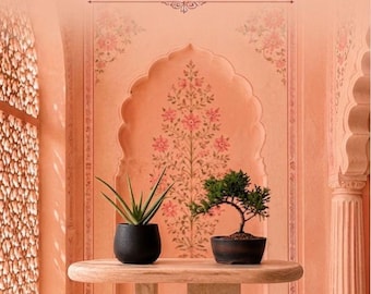 Mesa auxiliar minimalista de lujo en piedra arenisca beige.