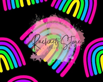 Regenbogen, wild, Tier, Lisa, 90's, Neon, Druck, Neonregenbogenstoff, Papier, Schwarz Digital Seamless Paper File Design