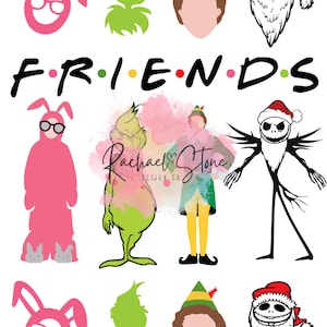 Friends Christmas Seamless Paper File Design