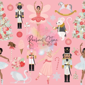 Pink Nutcracker Seamless Paper File Design