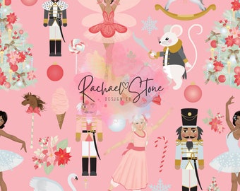 Pink Nutcracker Seamless Paper File Design