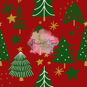 Christmas Trees Traditional Seamless Paper File Design