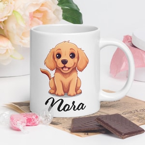 Golden retriever custom mug gift for dog lover custom dog mug coffee cup personalized pet mug dog mum mug personalized cartoon portrait dog