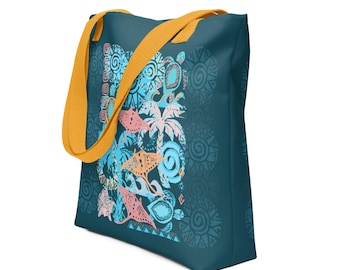 Moana Inspired Tropical Beach Themed Tote Bag Carryall