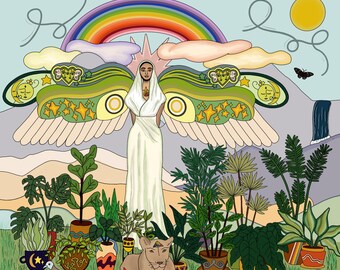 Lámina artística del Arcángel Ariel: Un regalo con conexión espiritual.