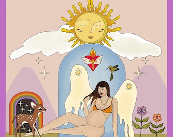 Lámina artística del Ángel de los Nuevos Comienzos