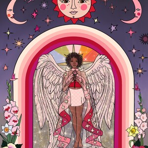 Lámina artística del Arcángel Chamuel