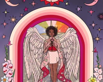 Lámina artística del Arcángel Chamuel