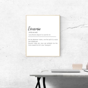 Affiche Sarcastique “Economie” – 定義 Drôle à Imprimer – Humor Financier et Coach de Vie – Fichier PDF A4 Digital