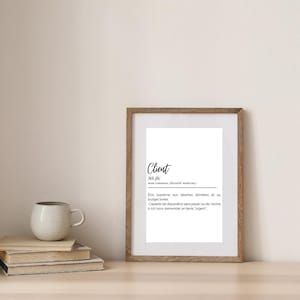 皮肉な定義「クライアント」 – ユーモア局 – Cadeau Freelance ou Graphiste – PDF Digital à Imprimer