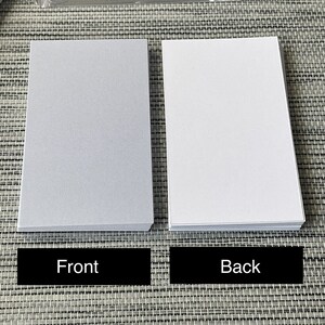 100 Pcs Blank Gray Business Cards 2x3.5 in Thick Cardstock 100# 270gsm image 5