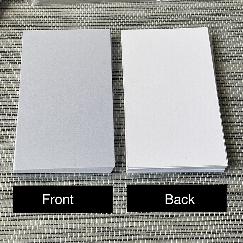 100 Pcs Blank Gray Business Cards 2x3.5 in Thick Cardstock 100# 270gsm image 5