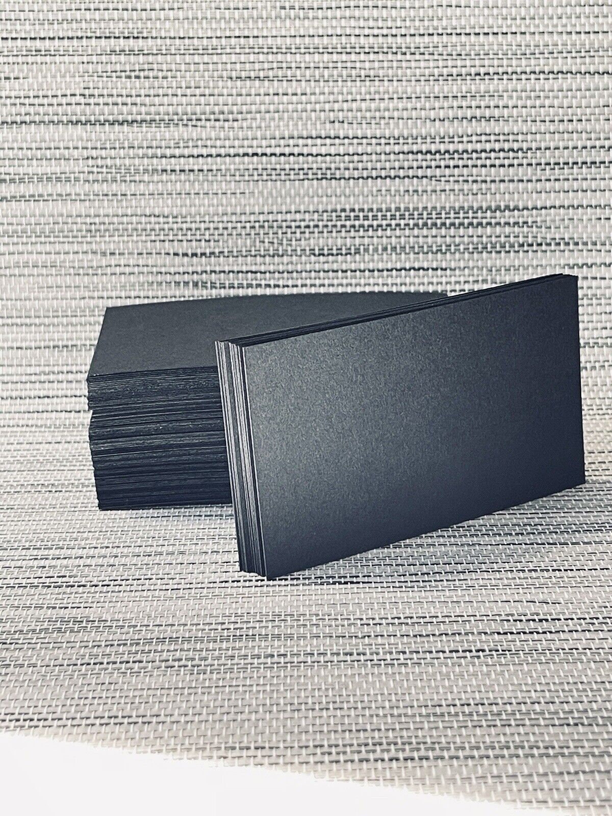 200 Blank Business Cards 2x3.5 Inch Black Smooth Thick Cardstock 110 ...