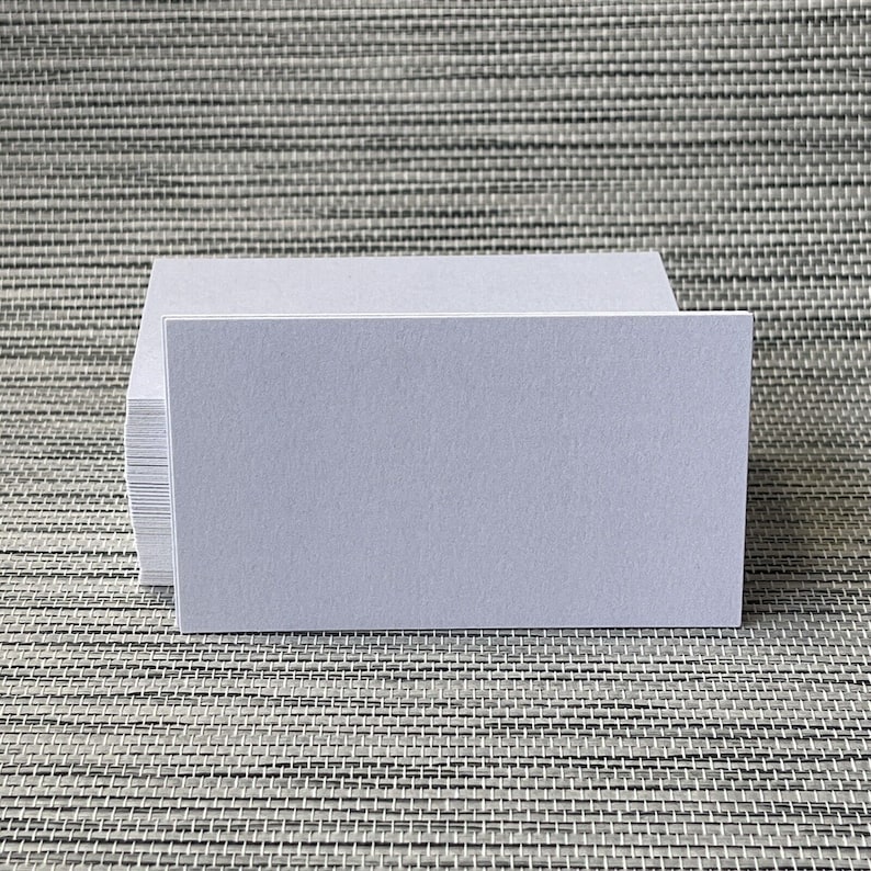 100 Pcs Blank Gray Business Cards 2x3.5 in Thick Cardstock 100# 270gsm image 2