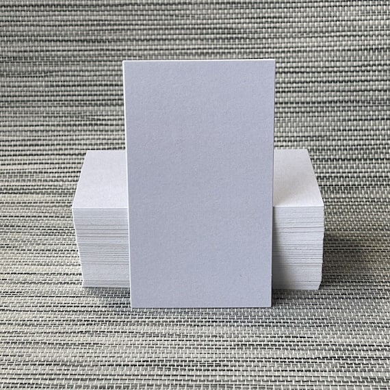 100 Pcs Blank Gray Business Cards 2x3.5 in Thick Cardstock 100# 270gsm