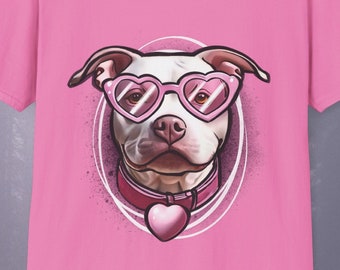 Honden Hondenliefhebber Unite Cute Bulldog T-shirt Collectie Pitbull met bril Modieus schattig Bulldog Lovers T-shirt Leuk hondenshirt