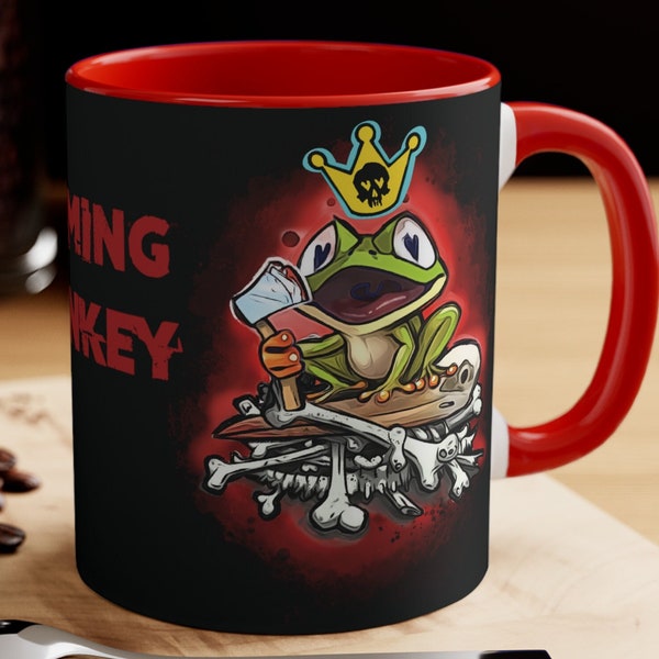 Conception de tatouage Grenouille sur les os sur une tasse de 11 oz et 15 oz