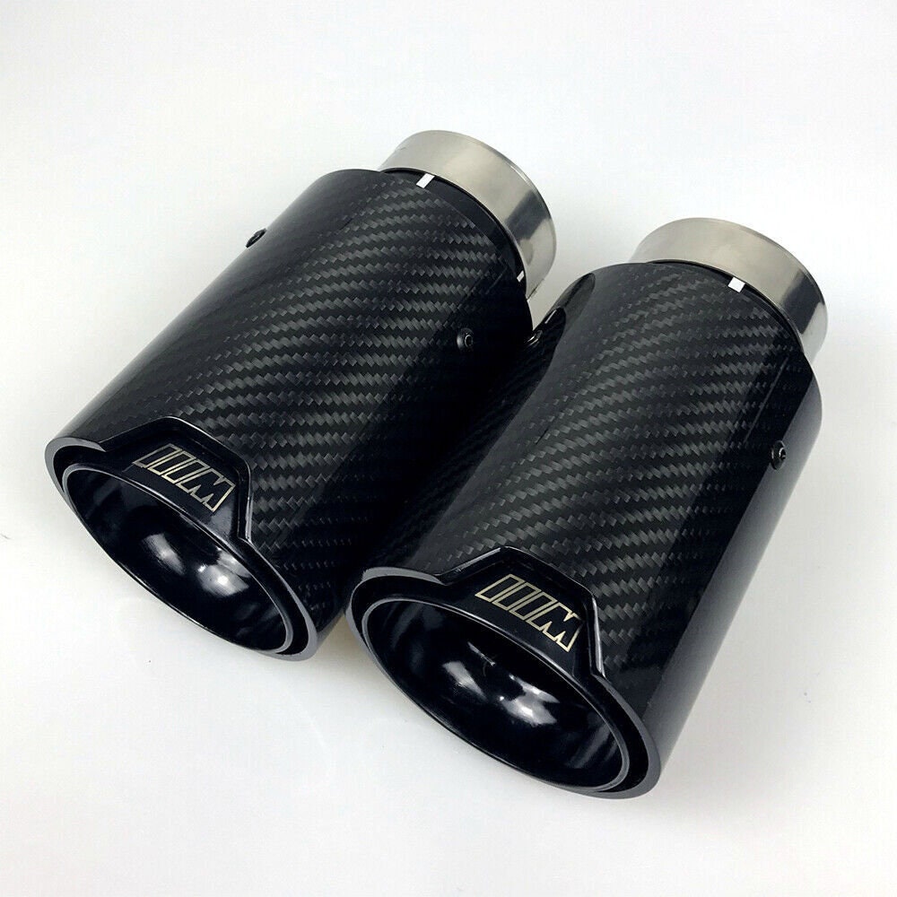 2x BMW M Performance Carbon Fiber Exhaust Tips for F22/F30/F32 Gloss ...