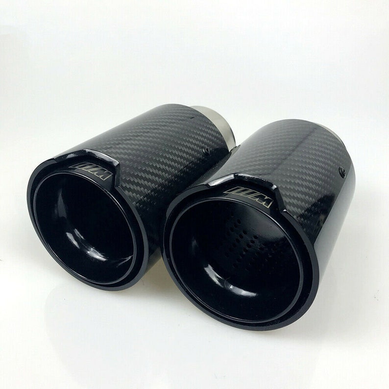 2x BMW M Performance Carbon Fiber Exhaust Tips for F22/F30/F32 Gloss ...