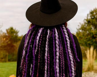 Rastas de lana hechas a mano con banda elástica - Halloween Witch LoxyDreads