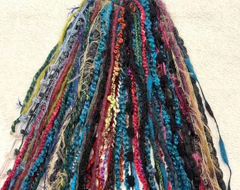 Extensión de pelo con rastas de lana estilo bohemio: accesorio para el pelo para festivales