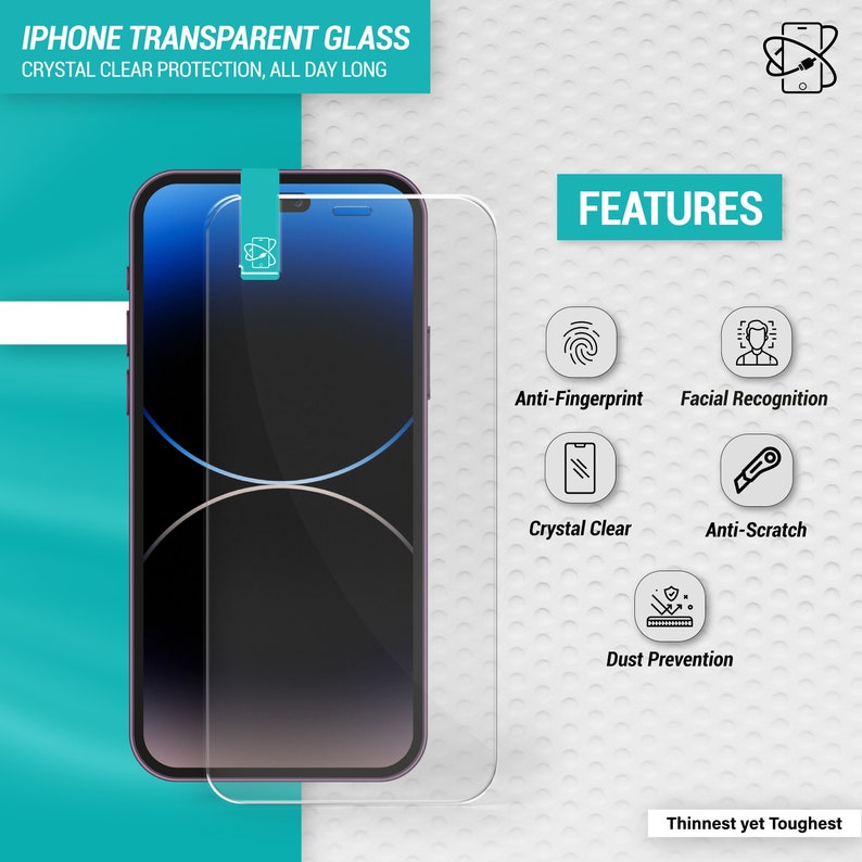 iPhone 15 14 13 12 11 Pro Max Plus X XR XS Tempered Glass Screen Protector 100% Genuine image 3